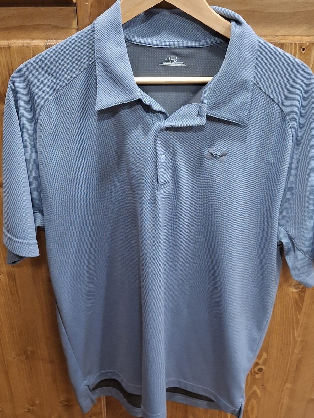 Under Armour Vintage Style Men's Large Blue/gray Performance Polo Shirt